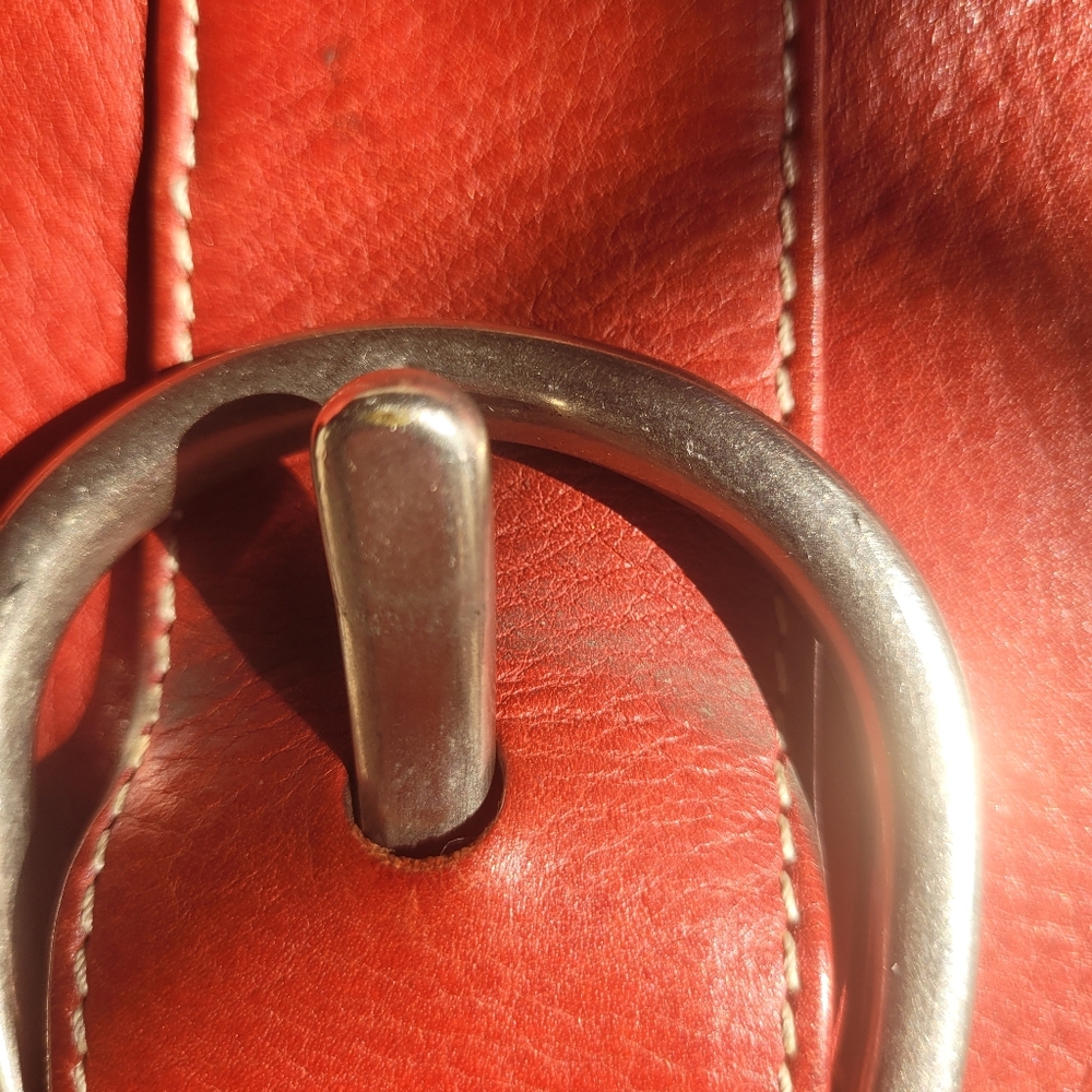 Christopher Kon Red Leather Shoulder Crossbody Bag - Picture 3 of 5